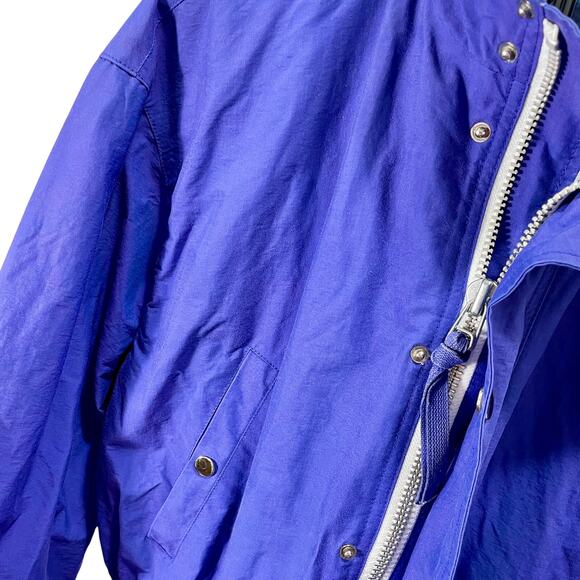 Vintage 90s Polo Ralph Lauren Blue Water Resistant Rain Jacket Oversized Medium - Picture 3 of 15